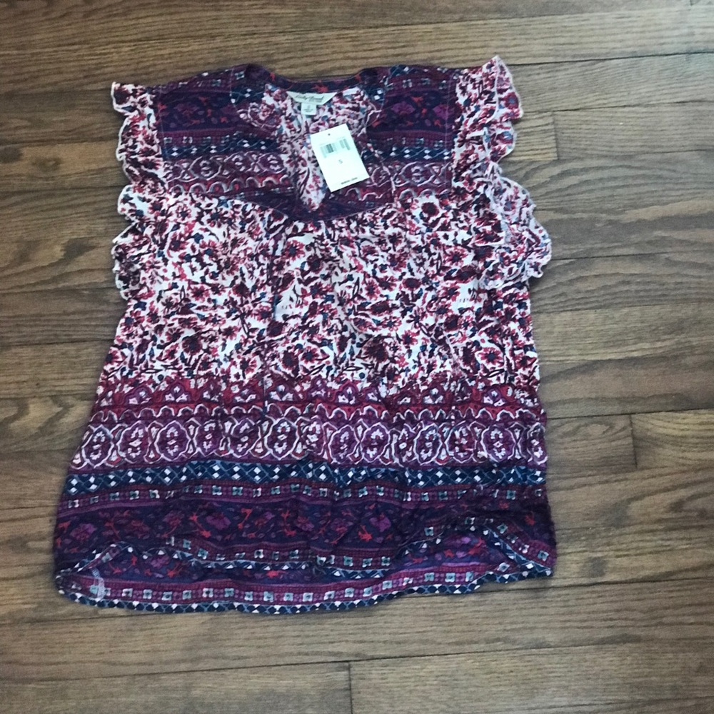Lucky brant floral paisley top small